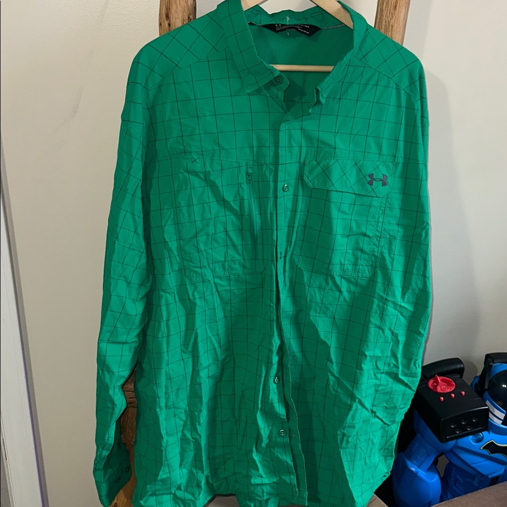 Nwot Under Armour Performance Button Down Long Sl… - image 2